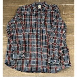 L.L. Bean Men's Traditional Fit Button-Up Shirt Size XXL-Tall Multicolor Plaid